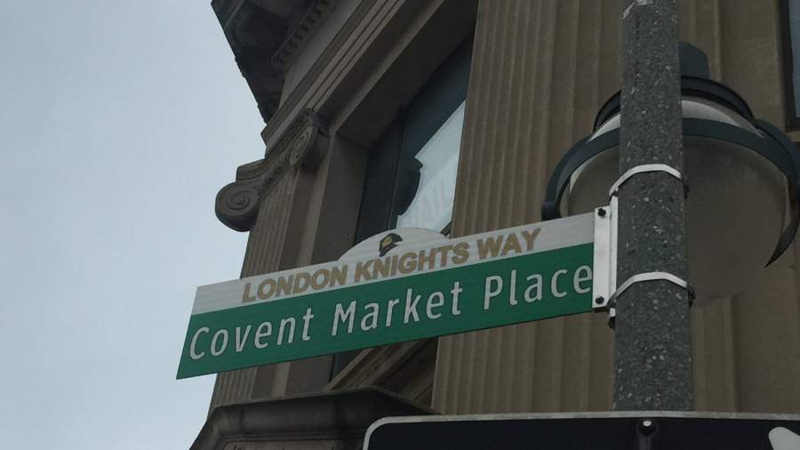 London Knights Way Commemorative Street Sign