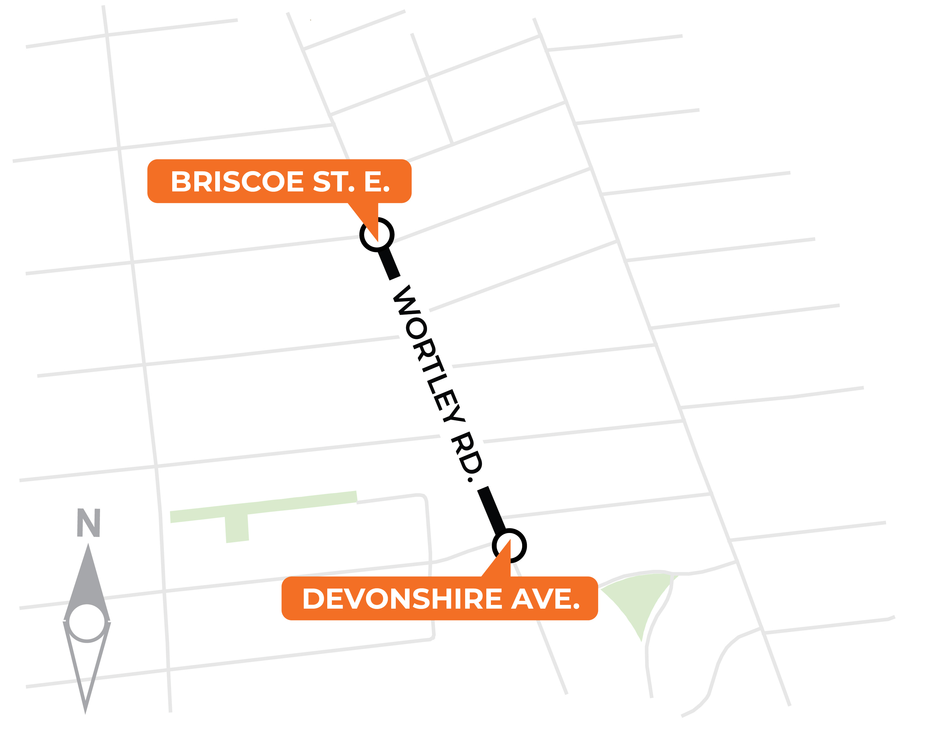 The City will be reconstructing Wortley Road from Briscoe Avenue to Devonshire Avenue. For more information, please contact Doug Harron at dharron@london.ca or by calling 519-661-2489 x 4987