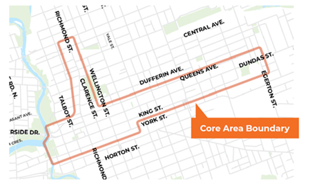 The Core Area boundary. For more information, please contact Jim Yanchula at jyanchul@london.ca or by calling 519 661-2489 x 7544