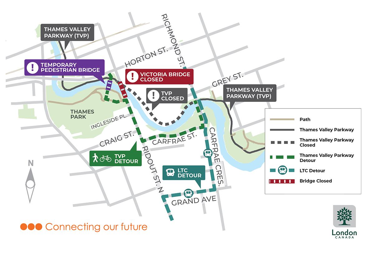 Map of Victoria Road impacts
