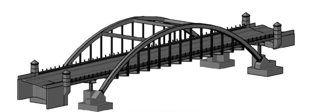 A drawing of the new Victoria Bridge structure