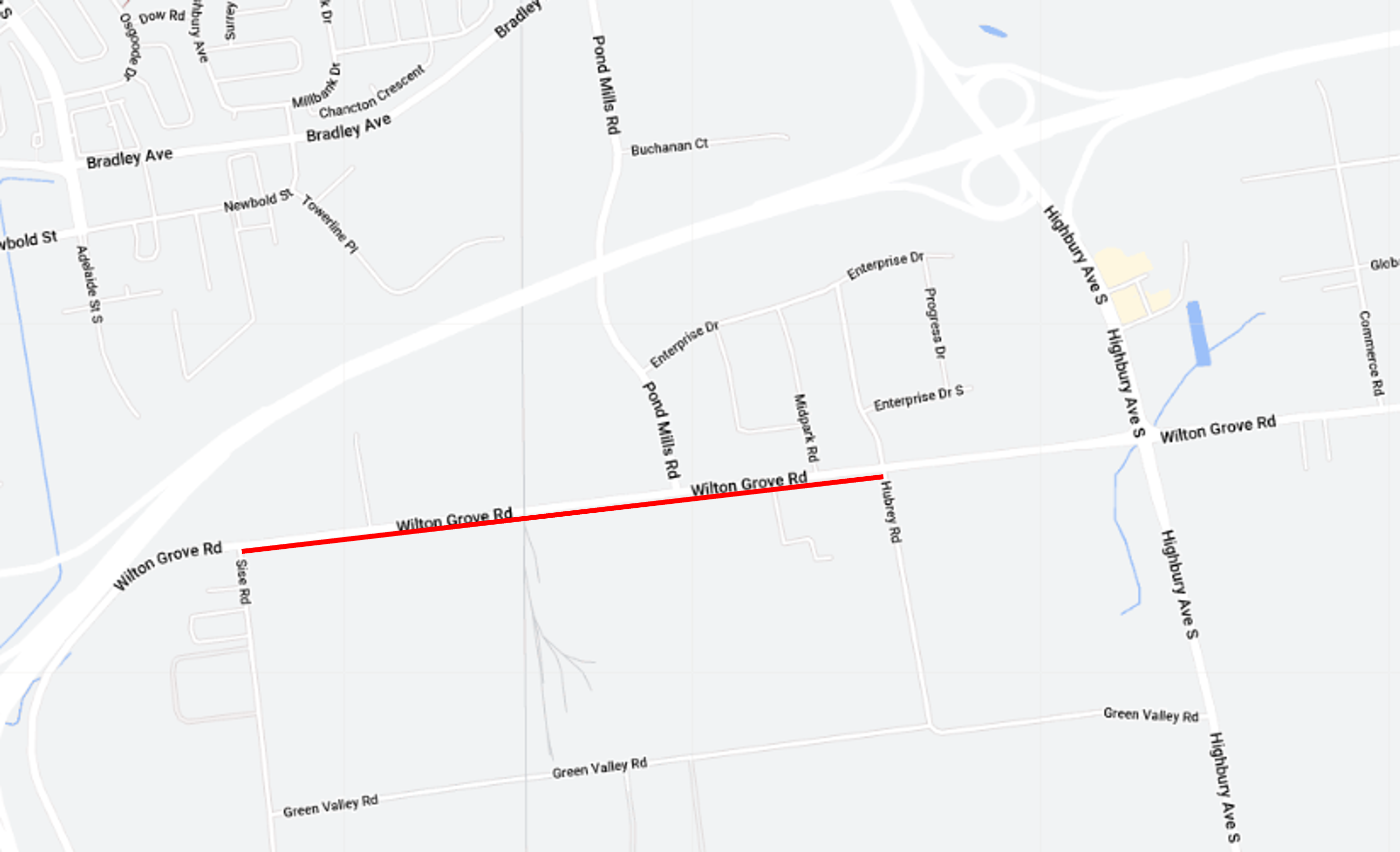 Road closure Wilton Grove Road between Hubrey Road and Sise Road