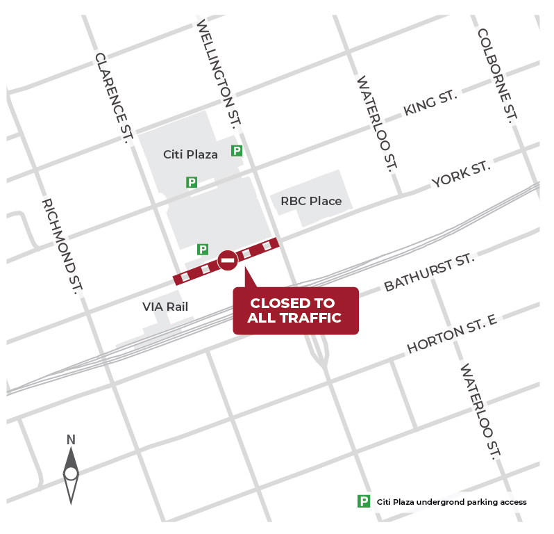 : A map of the approximate limits of the project and the necessary road closures.