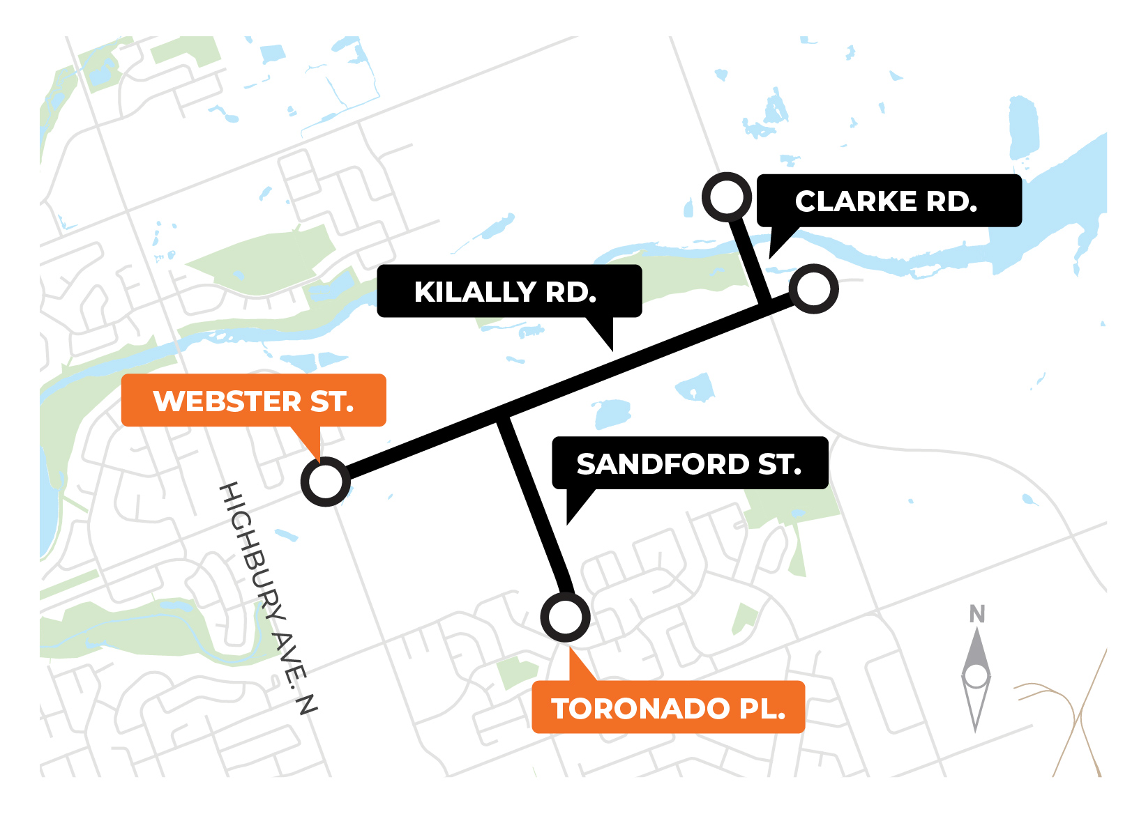 We're upgrading underground pipes and services along Kilally Road from Webster Street to Clarke Road in this growing area of the city. 