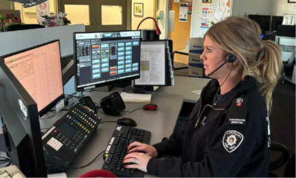 Communications operator on the computer