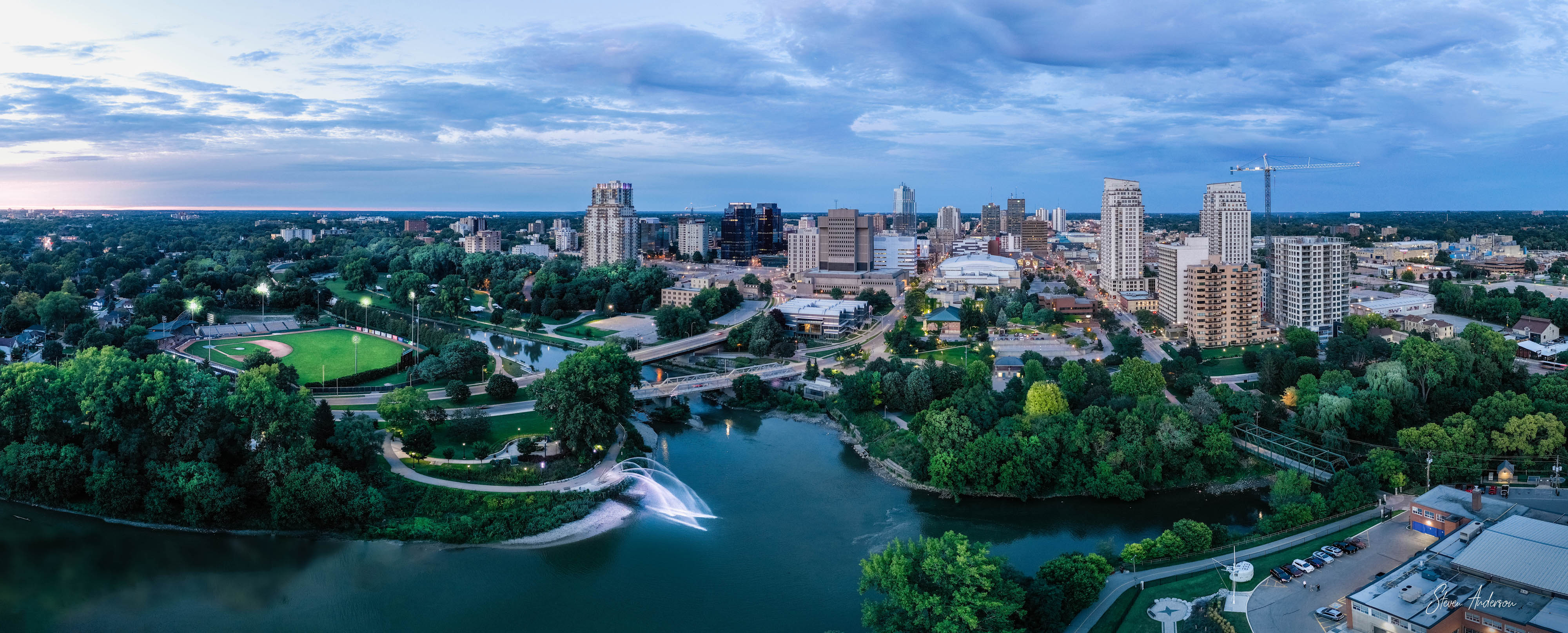 The Forks of the Thames as seen from a drone
