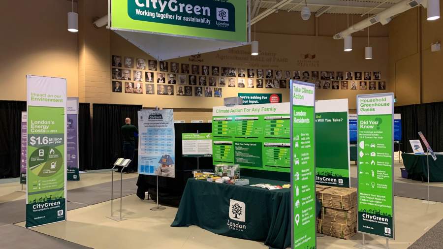 A CityGreen display booth at the 2020 Home Show. 